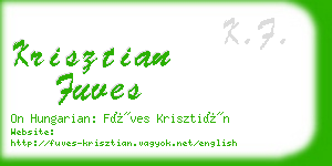 krisztian fuves business card